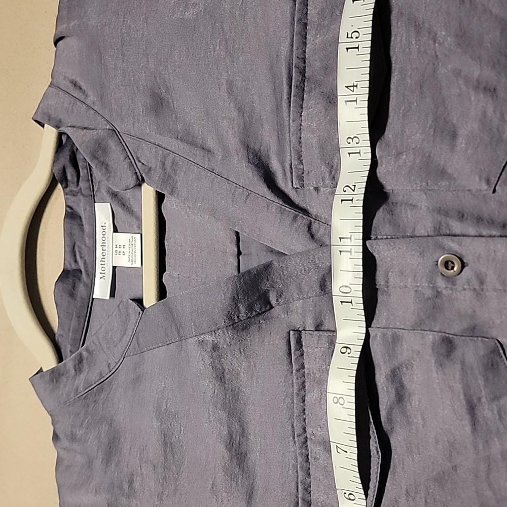 Motherhood Maternity Sleeveless Button-up Dress w/Belt - Picture 9 of 16